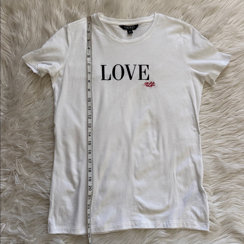 Lauren Ralph Lauren White Short Sleeve T-Shirt Size M - Picture 8 of 8